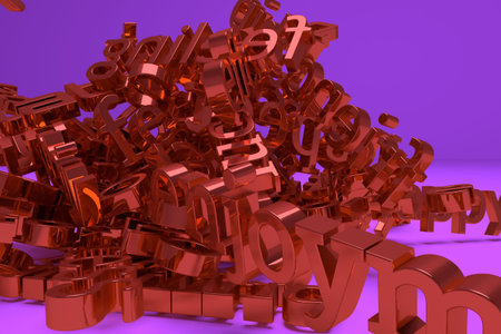 3D rendering. Keywords cloud, motivation related, CGI typography. For web page, wallpaper, graphic...