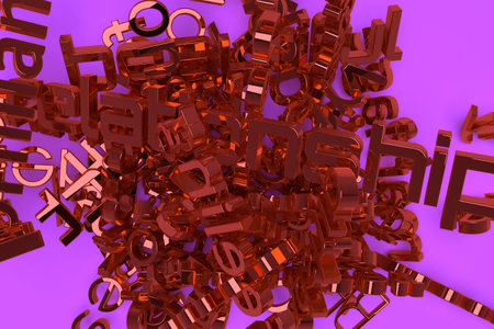 3D rendering. Background abstract, motivation related keywords cloud CGI typography