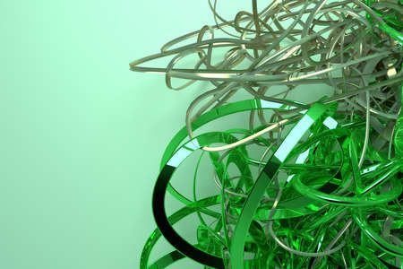 Background abstract, bunch of messy string geometric CGI compositionの写真素材