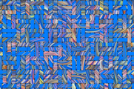 Abstract rattan woven mat, artistic for graphic design, catalog, textile or texture printing &...