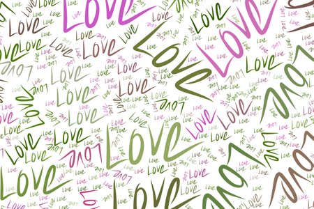 Background abstract love for valentine day, celebrations or anniversary, hand drawn for design, graphic resource. Vector artwork.のイラスト素材