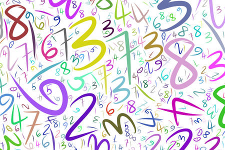 Illustrations of numbers. For web page, wallpaper, graphic design, catalog, texture or background. Vector artwork.のイラスト素材