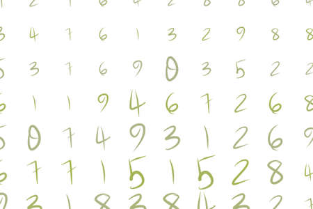 Hand drawn numbers illustrations background, for graphic design, wallpapers or booklets. Vector artwork.のイラスト素材