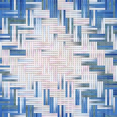 Conceptual background, virtual geometric pattern, woven mat or rattan for design catalog or texture.