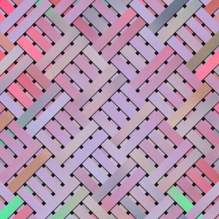 Woven mat or rattan background virtual geometric pattern, for graphic design.の写真素材