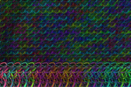 CGI composition, string mat geometric backdrop, for design texture or title background. 3D render.