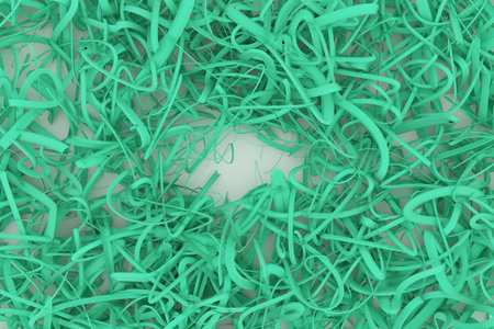 Background abstract, messy strings virtual backdrop CGI composition, for design & graphic resource....