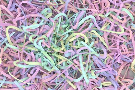 Virtual backdrop, messy strings, CGI composition. For web page, wallpaper, graphic design, catalog,...