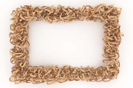 Background abstract, string backdrop virtual paper frame CGI composition, for design & graphic resource. 3D render.の写真素材