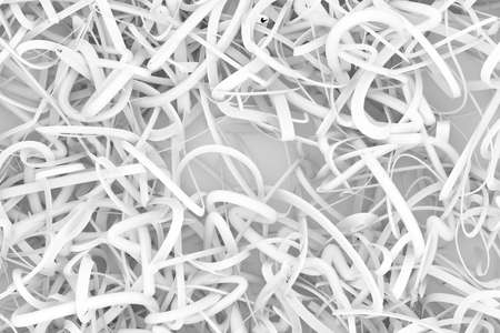 Background abstract, messy strings virtual backdrop CGI composition, for design & graphic resource. 3D render.の写真素材