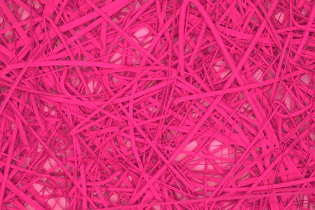 CGI composition, messy strings virtual backdrop, for design texture or title background. 3D render.の写真素材