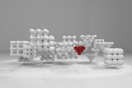 Virtual square or pyramids geometric, stand on a cloud concepture, market differenciation....