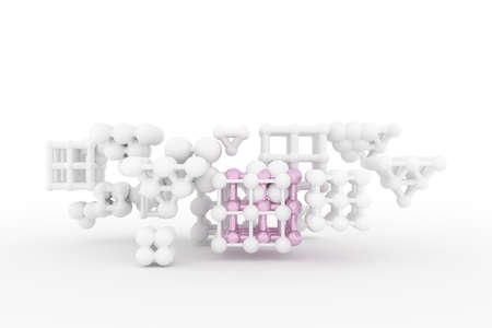 Background abstract, market differenciation stand on a cloud concepture virtual square or pyramids geometric, for design & graphic resource. 3D render.の写真素材
