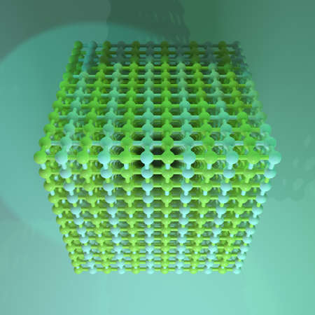 Background abstract, molecule style concepture inter-locked sphere virtual geometric, for design & graphic resource. 3D render.の写真素材