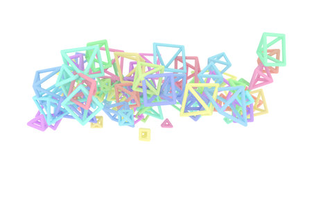 Background abstract, bunch of triangle or square flying, inter-locked concepture geometric, for...