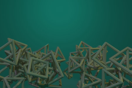Background abstract, bunch of triangle or square flying, inter-locked concepture geometric, for...