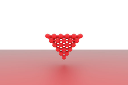 Sphere geometric, inter-locked pyramids, molecule style concepture. Decorative, illustrations. For...