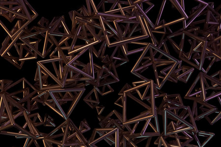 Abstract flying, inter-locked bunch of triangle or square, concepture geometric, for web page,...