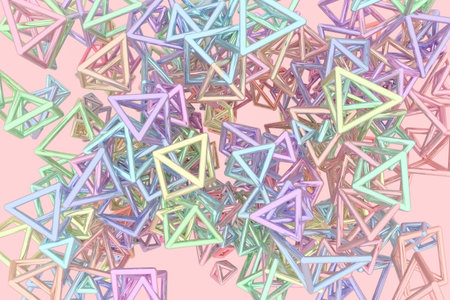 Concepture geometric, flying, inter-locked, bunch of triangle or square. Decorative, illustrations....