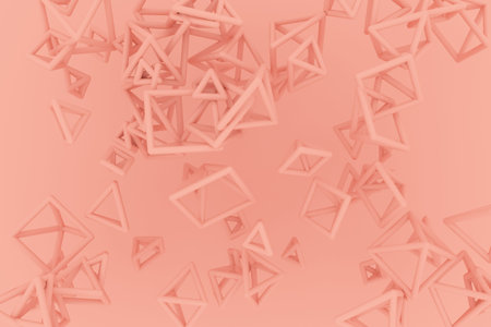 Abstract flying, inter-locked bunch of triangle or square, concepture geometric, for web page,...