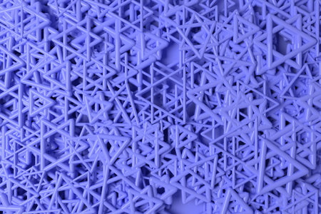 Abstract view from top bunch of triangle & star, CGI geometric, for web page, graphic design,...