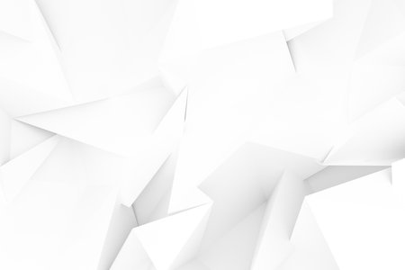 Gray or black and white b&w CGI, random geometric backdrop, for design texture or title background. 3D render.の写真素材