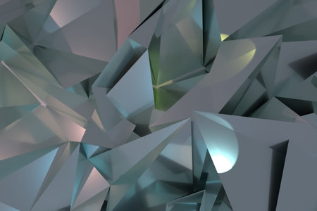 CGI, backdrop, random geometric. For illustrations design, texture or background. 3D render.