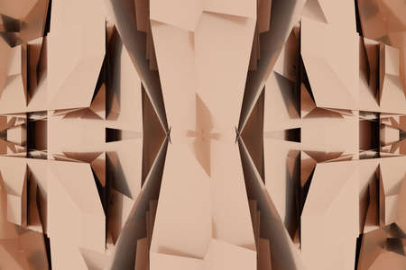 Backdrop, random geometric, CGI. For graphic design, catalog, texture or background. 3D render.の写真素材