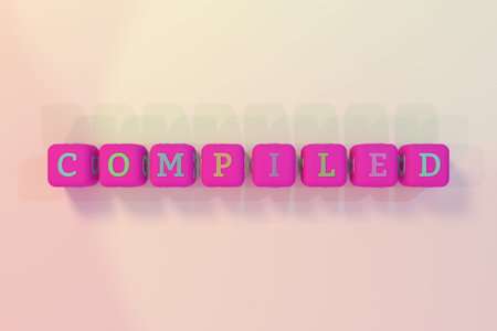 Compiled computer ICT keyword. Graphic resource, texture or background, for web page or design.