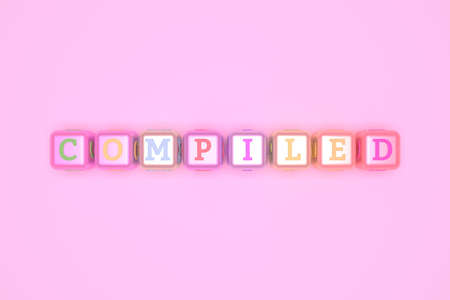 Compiled computer ICT keyword. Graphic resource, texture or background, for web page or design.の写真素材