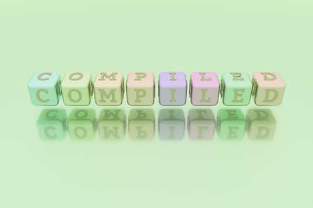 Compiled computer ICT keyword. Graphic resource, texture or background, for web page or design.の写真素材