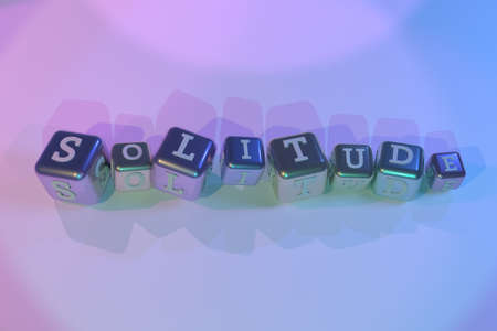 Solitude, emotion keyword. Graphic resource, texture or background, for web page or design.の写真素材
