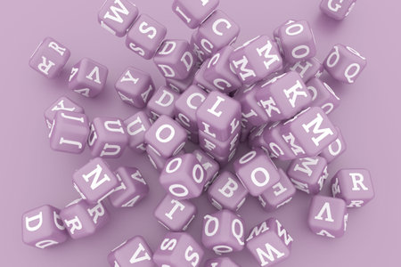 Typography, bunch of ABC character symbol or sign, for design texture or title background. 3D...