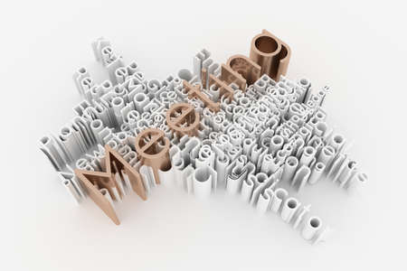 Meeting, business keyword and words cloud. For web page or design, as graphic resource, texture or background. 3D rendering.の写真素材