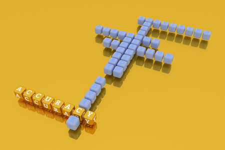 Accuracy, finance keyword crossword. For web page or design, as graphic resource, texture or background. 3D rendering.の写真素材