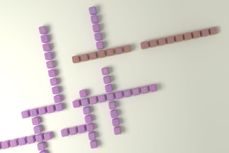 Content Marketing, marketing keyword crossword. For web page or design, as graphic resource, texture...