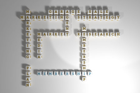 Membership, marketing keyword crossword. For web page or design, as graphic resource, texture or...