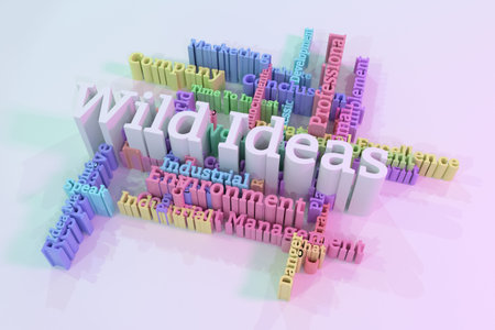 Wild Ideas, business keyword words cloud. For web page or design, as graphic resource, texture or...