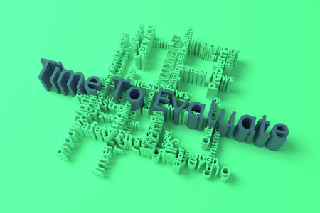Time To Evaluate, business keyword words cloud. For web page or design, as graphic resource, texture...