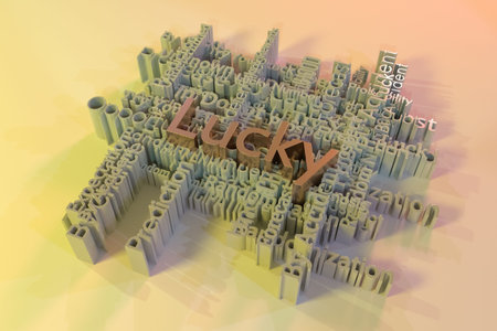 Lucky, dice keyword words cloud. For web page or design, as graphic resource, texture or background....