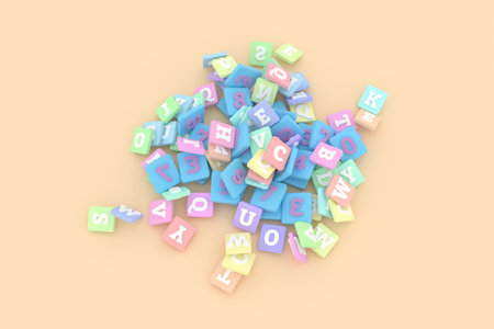 Bunch of character sign or symbol, illustrations, for graphic design, wallpapers, booklets. 3D render.の写真素材