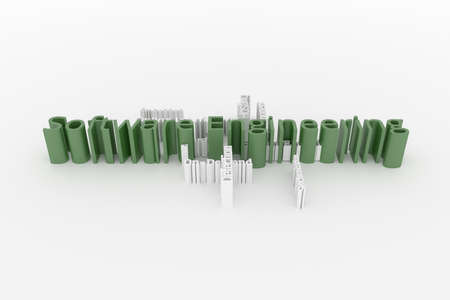 Software Engineering, ICT, information technology keyword words cloud. For web page or design, as graphic resource, texture or background. 3D rendering.の写真素材