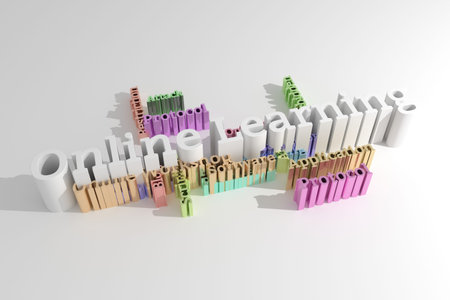 Online Learning, ICT, information technology keyword words cloud. For web page or design, as graphic...
