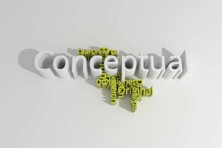 Conceptual, creative, education keyword words cloud. As graphic resource, texture or background. 3D rendering.の写真素材
