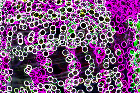 Colorful neon wave & line abstract art for graphic resource, design background or texture.
