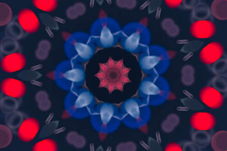 Background abstract kaleidoscope, dreamy style for design, graphic resource. Colorfulの写真素材