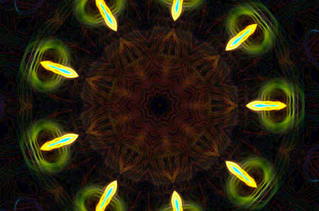 Virtual kaleidoscope mandala patterns,  Graphic resources, dreamy style, abstract texture or...
