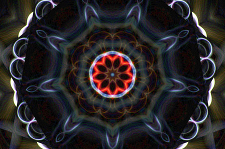 Virtual kaleidoscope mandala patterns,  Graphic resources, dreamy style, abstract texture or...