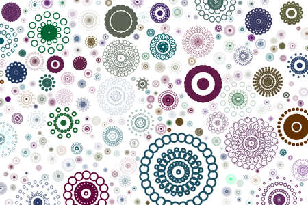 Abstract geometric pattern, colorful & artistic shapes for graphic design, catalog, illustration, graphic resources or background. Vector artwork.のイラスト素材