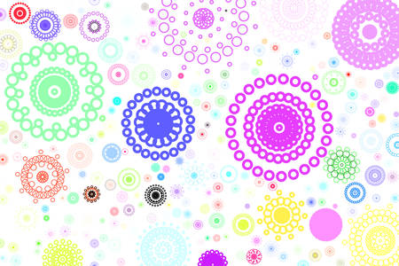 Abstract geometric pattern, colorful & artistic shapes for graphic design, catalog, illustration, graphic resources or background. Vector artwork.のイラスト素材